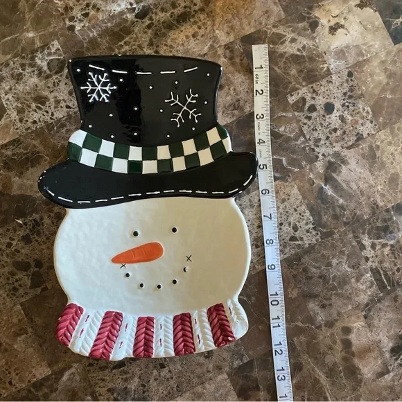 St. Nicholas Square The Snow Friends Collection Snowman Holiday Plate - Picture 9 of 10